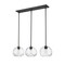 Z-Lite Chloe Linear Chandelier, 3-Light, 10 In.W x 36 In.L x 9.5 In.H, Matte Black/Clear 490P10-3L-MB - alternate 6